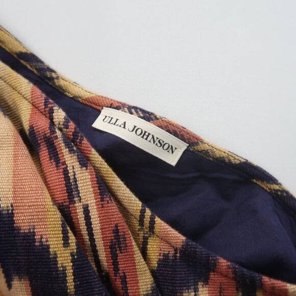 Ulla Johnson Idra Ikat Print One Shoulder Dress Size 4 - Picture 8 of 10
